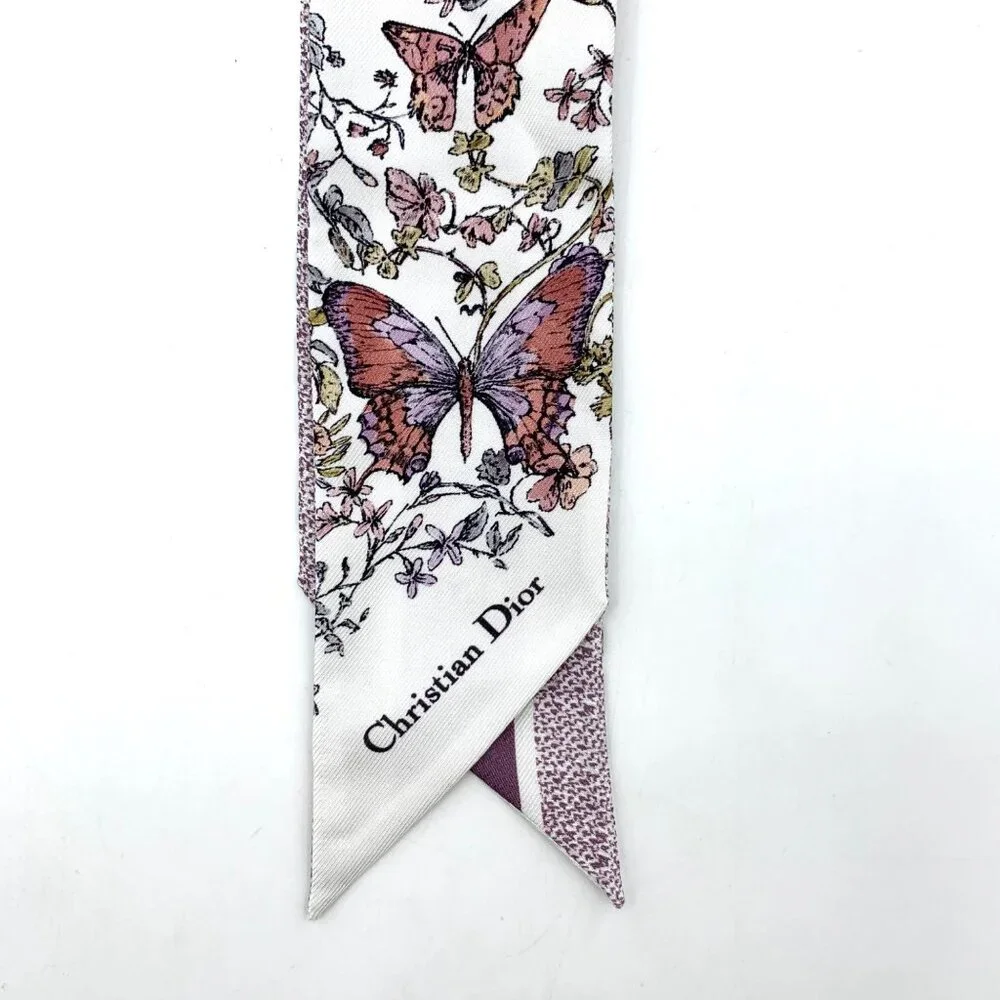 Dior purple mulberry silk scarf